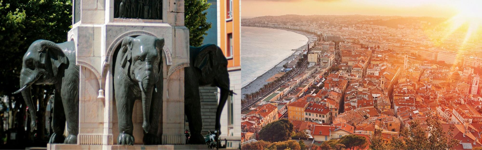 Aerial view of Chambéry and Nice