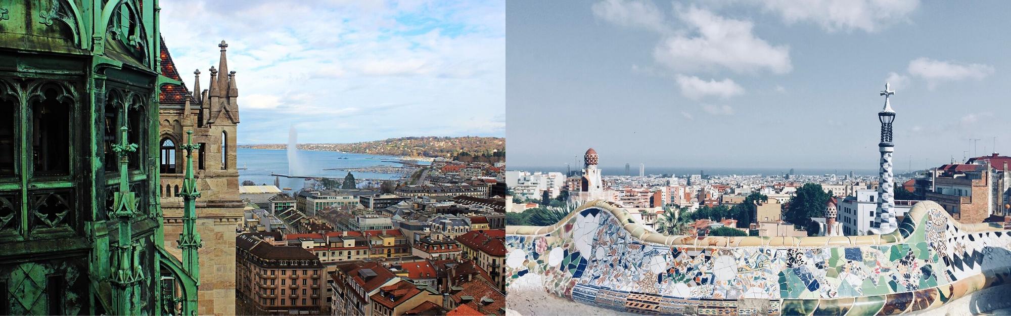 Aerial view from a Geneva to Barcelona private jet charter flight