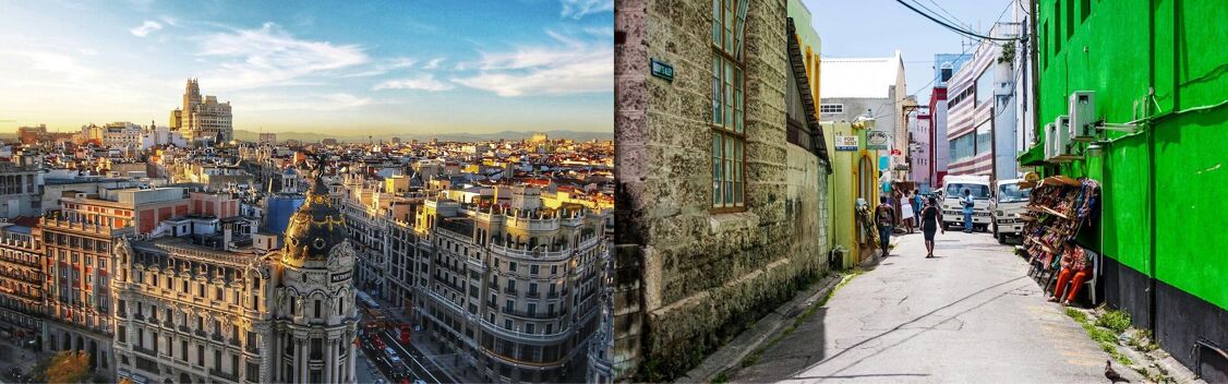 Aerial view of Madrid and Bridgetown