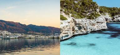 Aerial view from a Marbella to Mallorca private jet charter flight