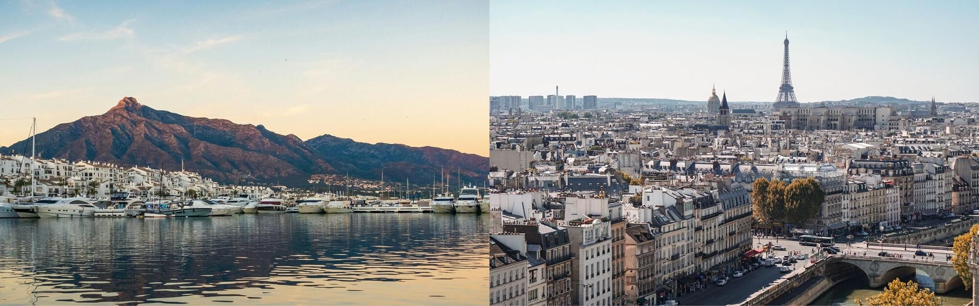 Aerial view from a Marbella to Paris private jet charter flight
