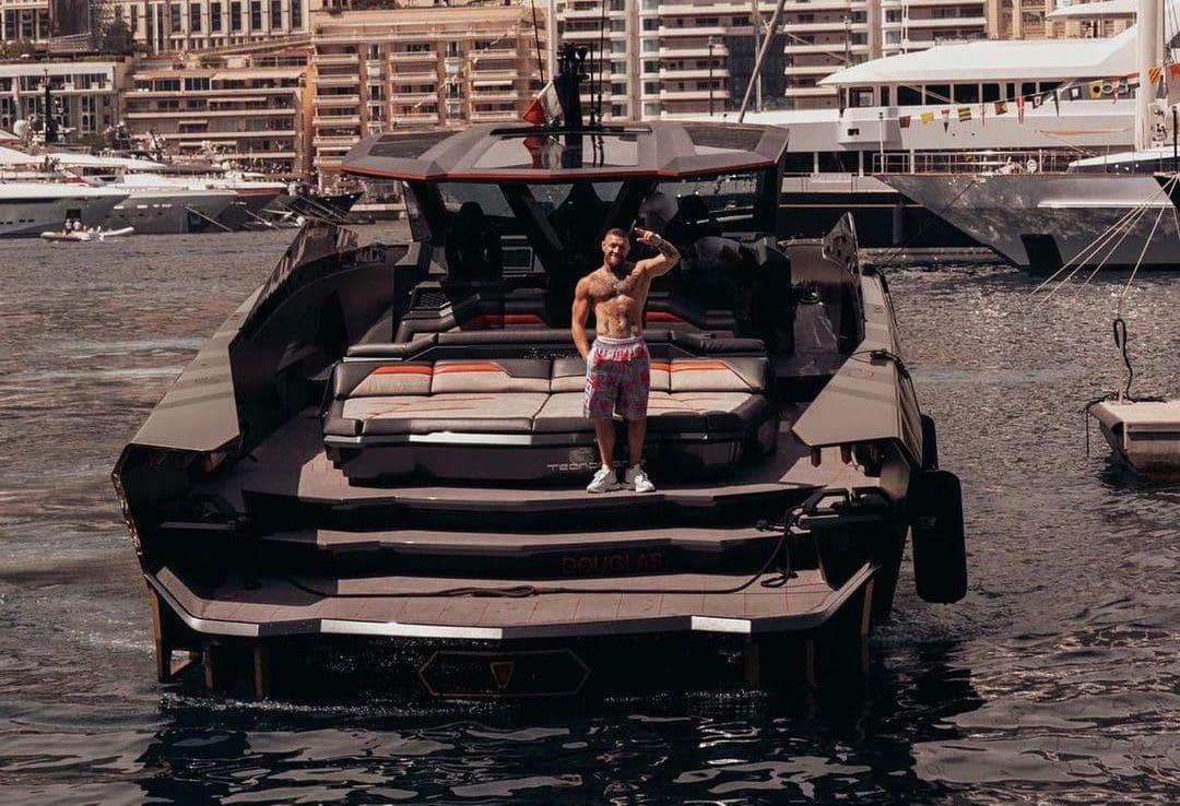 Conor McGregor aboard his Lamborghini Yacht