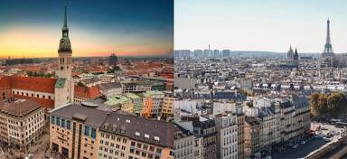Aerial view from Munich to Paris private jet charter flight