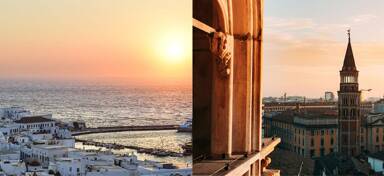 Aerial view from private jet charter flight from Mykonos to Milan
