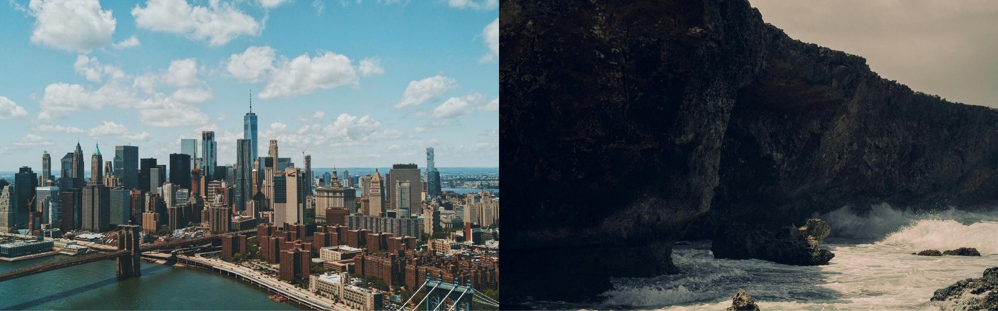 Aerial view from private jet charter flight from New York to Oranjestad, Aruba