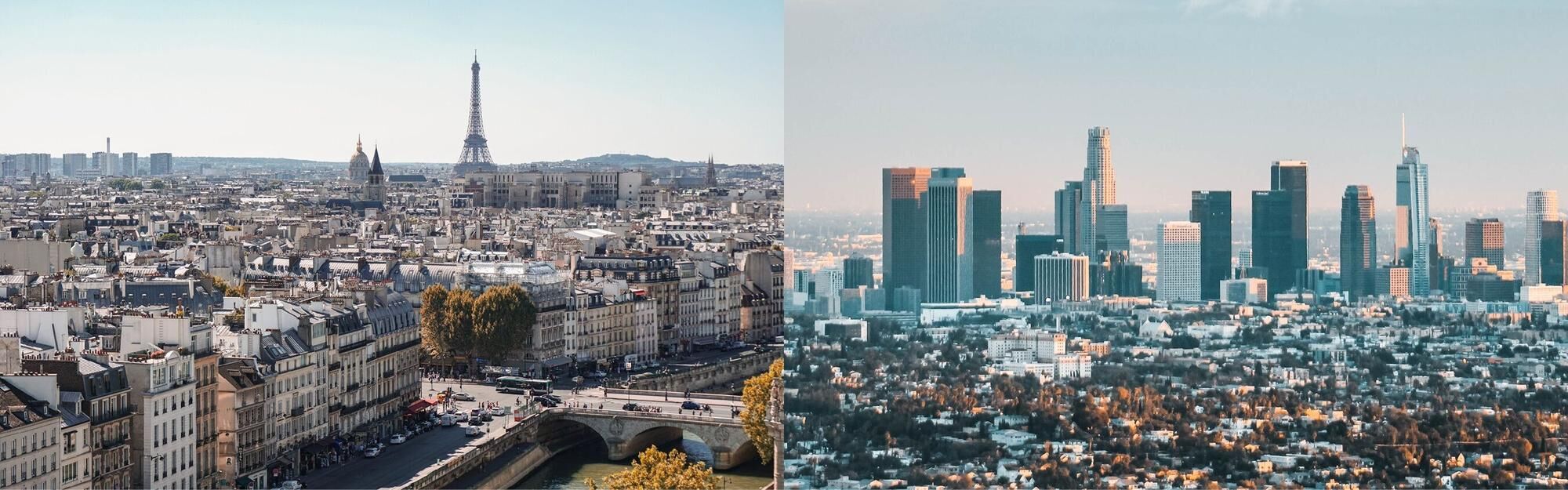 Aerial view from private jet charter flight from Paris to Los Angeles