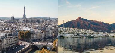 Aerial view from a Paris to Marbella private jet charter flight