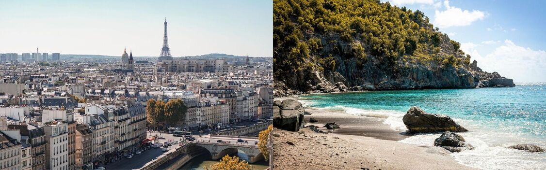 Aerial view of Paris and St Jean, St Barts