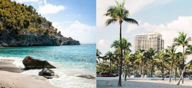 Aerial view of St Jean, St Barts and Miami