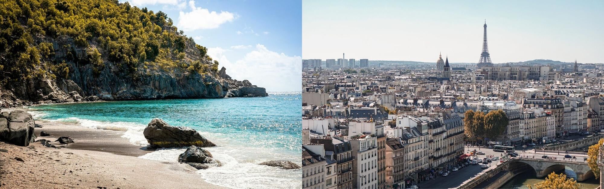 Aerial view of St Jean, St Barts and Paris