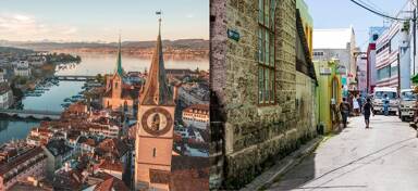 Aerial view of Zurich and Bridgetown Barbados